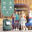 Carry On Luggage Suitcase Traveler Bag Hard Shell Travel Carryon Case Lightweight with Wheels Rolling Trolley 28 Inch with TSA Lock Dark Green
