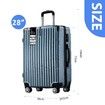 Carry On Luggage Suitcase Traveler Bag Hard Shell Case Carryon Travel Lightweight with Wheels 28 Inch Checked Trolley TSA Lock Ice Blue