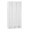 Bookshelf Media Storage Shelf 528 DVD/1116 CD Display Cabinet Rack Stand Unit Movie Music Video Game Collection Organiser Tray Cupboard White