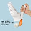 Cat litter Shovel Scoop Large Spatula 6mm Aperture Fast Filter Cat Litter Shovel for Pet(White& Orange)