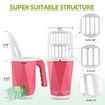 Cat Litter Scoop Portable Kitty Litter Scoop Removable Litter Scooper with Holder Cat Litter Sifter with Bags (Pink)