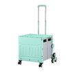 Foldable Shopping Cart Trolley Grocer Rolling Utility Luggage Bag Market Travel Shop Moving Stair Climbing Wheels 75L