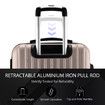 Suitcase Hard Shell Checked Luggage Cabin Case Travel Baggage Lightweight Travelling Bag 4 Wheel Rolling Trolley TSA Lock 24 Inch