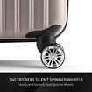 Suitcase Hard Shell Checked Luggage Cabin Case Travel Baggage Lightweight Travelling Bag 4 Wheel Rolling Trolley TSA Lock 24 Inch