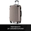 Suitcase Hard Shell Checked Luggage Cabin Case Travel Baggage Lightweight Travelling Bag 4 Wheel Rolling Trolley TSA Lock 24 Inch