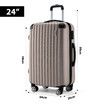 Suitcase Hard Shell Checked Luggage Cabin Case Travel Baggage Lightweight Travelling Bag 4 Wheel Rolling Trolley TSA Lock 24 Inch