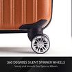 Carry On Suitcase Hard Shell Luggage Travel Baggage Cabin Case Travelling Bag Lightweight 4 Wheel Rolling Trolley TSA Lock 24 Inch