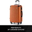 Carry On Suitcase Hard Shell Luggage Travel Baggage Cabin Case Travelling Bag Lightweight 4 Wheel Rolling Trolley TSA Lock 24 Inch