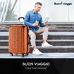 Carry On Suitcase Hard Shell Luggage Travel Baggage Cabin Case Travelling Bag Lightweight 4 Wheel Rolling Trolley TSA Lock 24 Inch