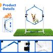 Dog Agility Equipment 7PCS Set Obstacle Course Pet Training Supplies Toys Jump Hurdle Tunnel Weave Poles Pause Box Carry Bags