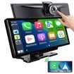 9.3In Portable Car Radio with 2.5k Dashcam,Wireless Dash Mount Apple CarPlay & Android Auto,Touch Screen Display,Double Din Stereo Bluetooth,Mirror Link,FM