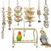 7 Packs Bird Parrot Swing Chewing Toys-Hanging Bell Bird Cage Toys Suitable for Small Parakeets Cockatiels