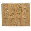 Wooden Alphabet Tracing Board, Double-Sided Wood Letters Tracing Tool