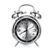 Loud Alarm Clock for Heavy Sleepers Adults, Retro 4 Inch Silent Non-Ticking Quartz with Backlight (Grey)