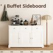 Buffet Sideboard Table Kitchen Pantry Storage Cabinet Console Hallway Cupboard Entryway Wine Organiser Unit White Drawers Doors