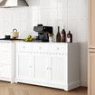 Buffet Sideboard Table Kitchen Pantry Storage Cabinet Console Hallway Cupboard Entryway Wine Organiser Unit White Drawers Doors