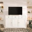 Buffet Sideboard Table Kitchen Pantry Storage Cabinet Console Hallway Cupboard Entryway Wine Organiser Unit White Drawers Doors