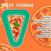 Adjustable Pizza Storage Container,Pizza Slice Container can be Microwaved and Reused,Pizza Slice Pack with 5 Heating Plates (Green)