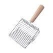 Metal Cat Litter Scoop with Holder, Fast Sifting Kitty Poop Scooper Caddy, Cat Poop Scooper Stand (Grey)