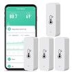 WiFi Humidity Temperature Monitor,Smart Hygrometer Thermometer for Remote Monitor and Alert,High Precision Indoor Thermometer with TUYA App,No Hub Required,Compatible with Alexa (4Pack)