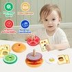 Montessori Toys Wooden Burger Sorting Stacking Toys For Toddlers Preschool Educational Toys Fine Motor Toys For Kids Boys Girls (Burger)