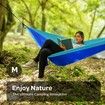 Durable Hammock 400lb Capacity,Lightweight Nylon Camping Hammock Chair,Double or Single Sizes w/Tree Straps and Attached Carry Bag (Navy,Medium)