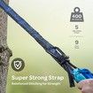 Durable Hammock 400lb Capacity,Lightweight Nylon Camping Hammock Chair,Double or Single Sizes w/Tree Straps and Attached Carry Bag (Navy,Medium)