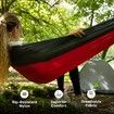 Durable Hammock 400lb Capacity,Lightweight Nylon Camping Hammock Chair,Double or Single Sizes w/Tree Straps and Attached Carry Bag (Light Grey & Blue)