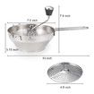 Rotary Food Mill Potato Ricer with 3 Interchangeable Disks for Making Puree or Soups of Vegetables