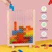 Russian Blocks Puzzle Brain Teasers Toy, Intelligent Colorful 3D Plastic Blocks Game , Tangram Educational Montessori Toys Gift for Kids
