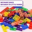 Russian Blocks Puzzle Brain Teasers Toy, Intelligent Colorful 3D Plastic Blocks Game , Tangram Educational Montessori Toys Gift for Kids