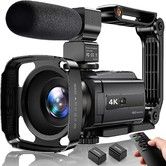4K Video Camera Camcorder 48MP UHD WiFi IR Night Vision Vlogging Camera for YouTube 16X Digital Zoom Touch Screen Camera Recorder with Microphone
