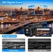 4K Video Camera Camcorder 48MP UHD WiFi IR Night Vision Vlogging Camera for YouTube 16X Digital Zoom Touch Screen Camera Recorder with Microphone