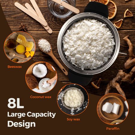 TOAUTO 5L Wax Melter Electric Melting Pot for Paraffin Soy Wax DIY Candle  Making