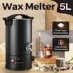 Electric Wax Melter 5L Candle Making Melting Pot Furnace Spout Soy Bees Soap Home Commercial Maker Machine 1800W Temperature Control