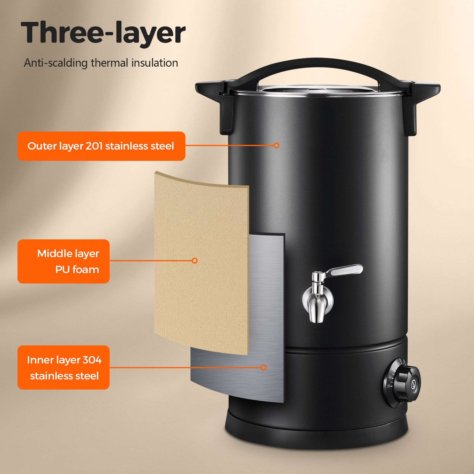 Electric Wax Melter 5L Candle Making Melting Pot Furnace Spout Soy Bees Soap Home Commercial Maker Machine 1800W Temperature Control