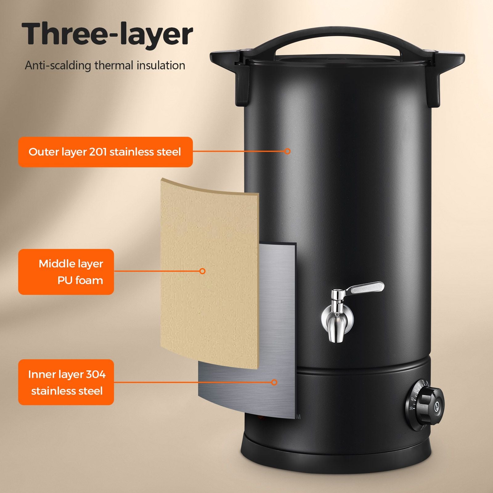 5.7L Wax Melter Candle Making 1800W Melting Pot Furnace Quick Pour Spout Temperature Control Electric Home Commercial Soy Soap Maker Machine