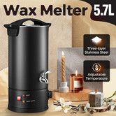 5.7L Wax Melter Candle Making 1800W Melting Pot Furnace Quick Pour Spout Temperature Control Electric Home Commercial Soy Soap Maker Machine