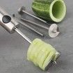 Veggie Core Drill Stainless Steel Vegetable Spiral Cutter Spiralizer Set of 4 for Coring (Veggie Core)