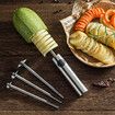 Veggie Core Drill Stainless Steel Vegetable Spiral Cutter Spiralizer Set of 4 for Coring (Veggie Core)
