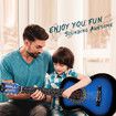Melodic 34'' Kids Acoustic Guitar 6 Strings Tuner Cutaway Wooden Kids Gift Blue
