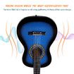 Melodic 34'' Kids Acoustic Guitar 6 Strings Tuner Cutaway Wooden Kids Gift Blue