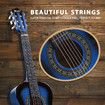 Melodic 34'' Kids Acoustic Guitar 6 Strings Tuner Cutaway Wooden Kids Gift Blue