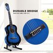 Melodic 34'' Kids Acoustic Guitar 6 Strings Tuner Cutaway Wooden Kids Gift Blue
