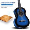 Melodic 34'' Kids Acoustic Guitar 6 Strings Tuner Cutaway Wooden Kids Gift Blue