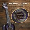 Melodic 34'' Kids Acoustic Guitar 6 Strings Tuner Cutaway Wooden Kids Gift Purple