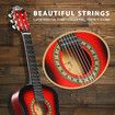 Melodic 34inch Kids Acoustic Guitar 6 Strings Tuner Cutaway Wooden Kids Gift Red