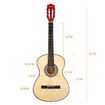 Melodic 38 Inch Folk Dreadnought Acoustic Guitar Pack Classical Cutaway Natural Wood