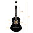 Melodic 38 Inch Folk Dreadnought Acoustic Guitar Pack Classical Cutaway Black