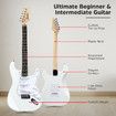 Melodic Stratocaster SSS Electric Guitar with 15W Amplifier Dakota White
